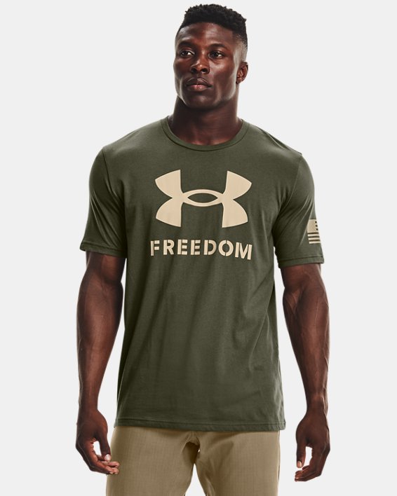 Men's UA Freedom Logo T-Shirt, Green, pdpMainDesktop image number 0